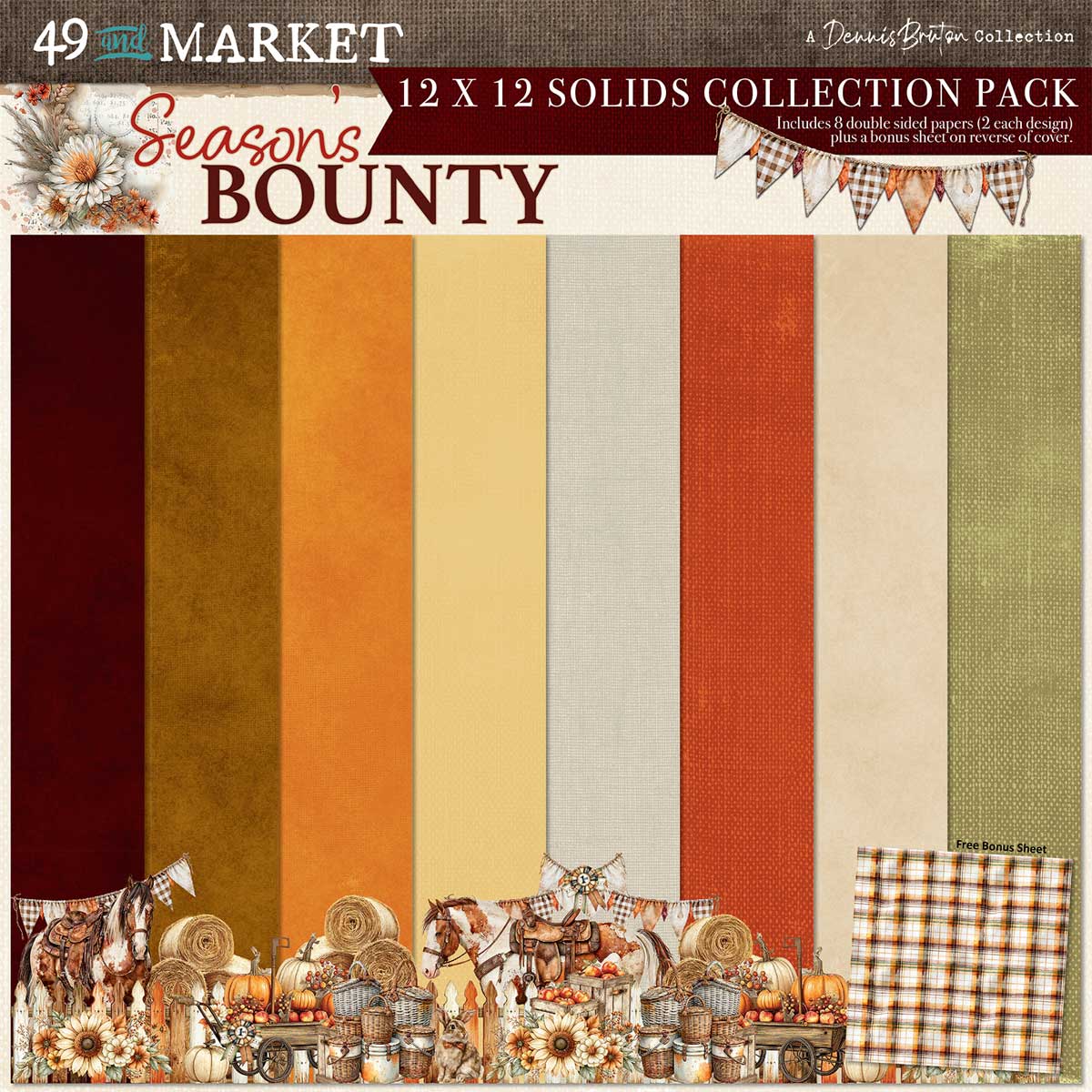 49 & Market Season's Bounty Collection - 12" x 12" Solids Collection Pack [DSB-38514]