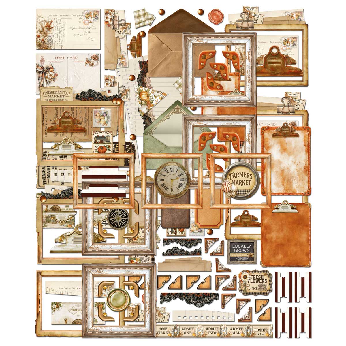 49 & Market Season's Bounty Collection - Die Cut Ephemera & Frames [DSB-38699] - Image 2