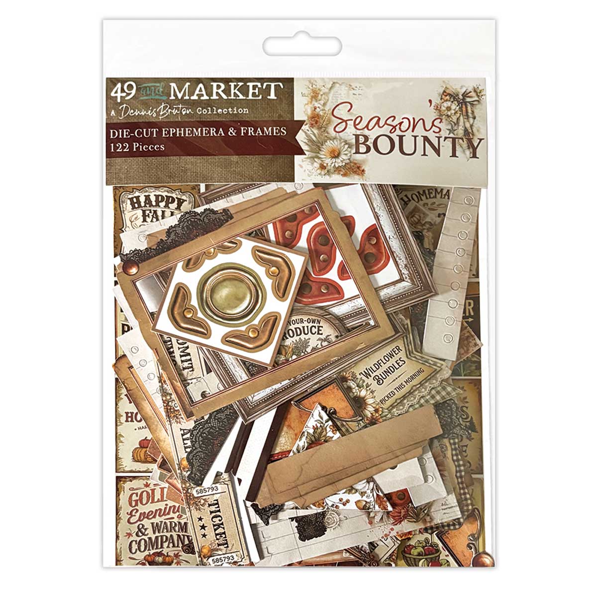 49 & Market Season's Bounty Collection - Die Cut Ephemera & Frames [DSB-38699]