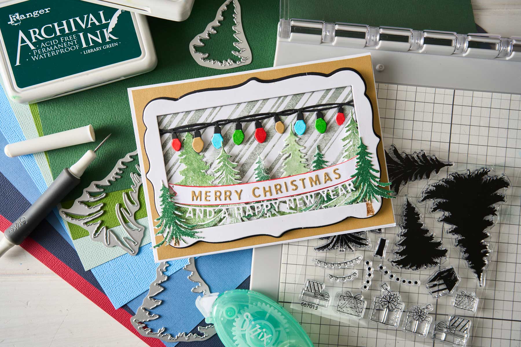 49 & Market / Sizzix Clear Stamp Set - Candy Stripes [667010] - Image 3