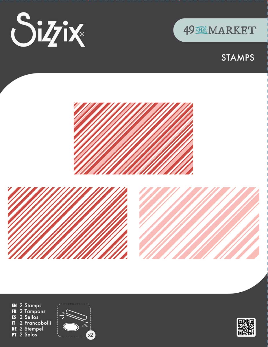 49 & Market / Sizzix Clear Stamp Set - Candy Stripes [667010]