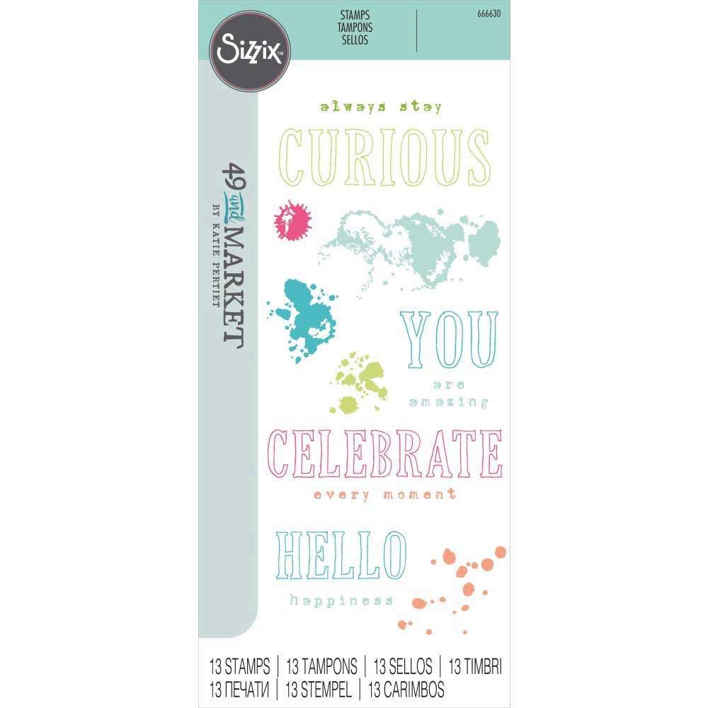 49 & Market / Sizzix Clear Stamp Set - Hello You Sentiments [666630]