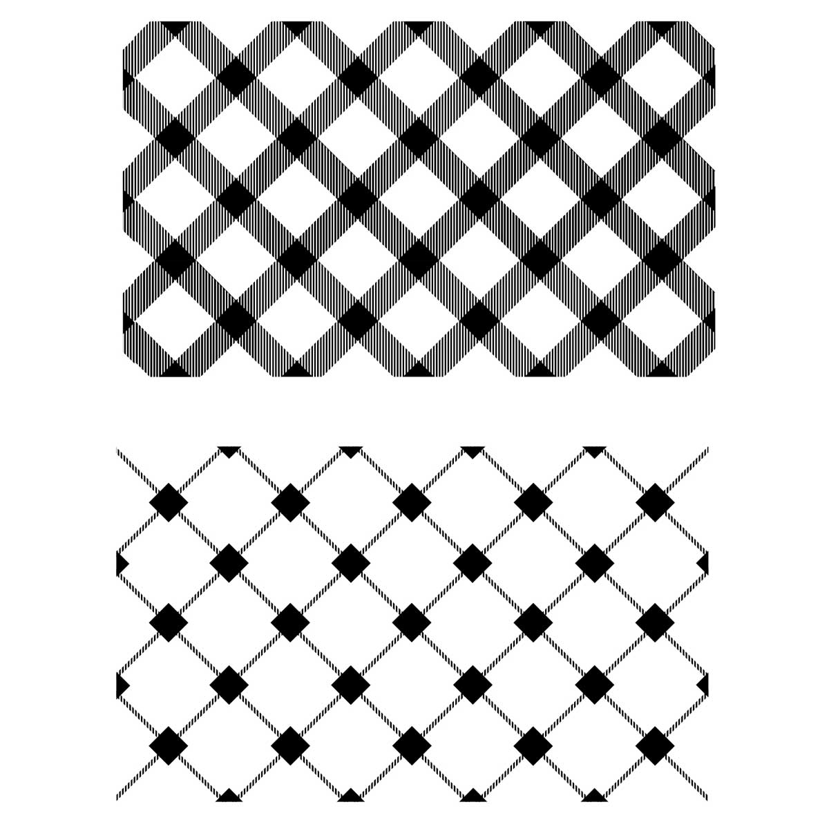 49 & Market / Sizzix Clear Stamp Set - Tartan [667011] - Image 2