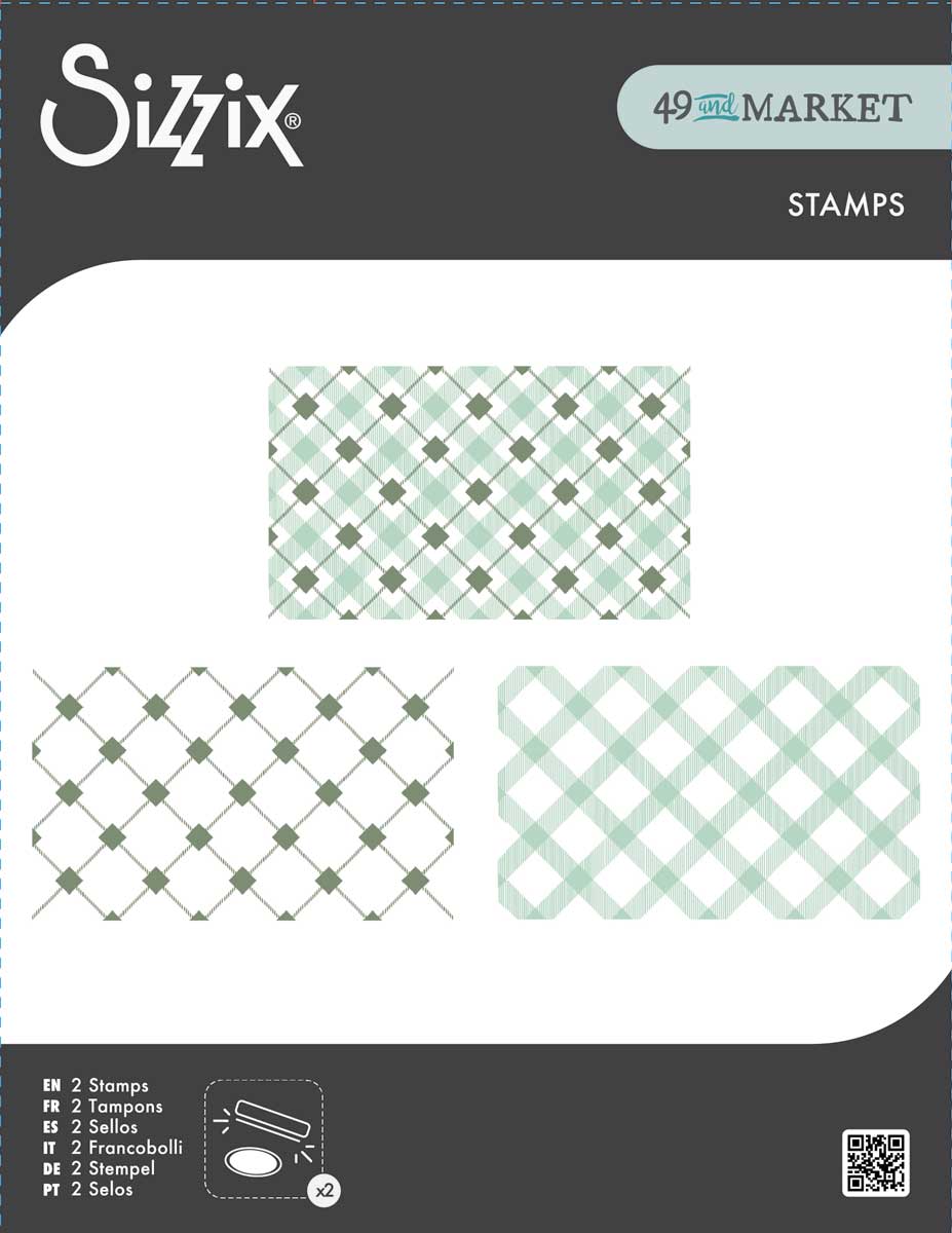 49 & Market / Sizzix Clear Stamp Set - Tartan [667011]