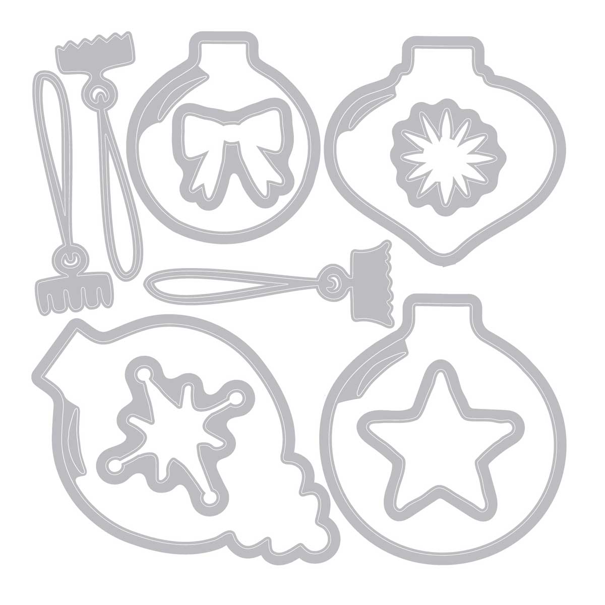 49 & Market / Sizzix Framelits Die & Stamp Set - Baubles [667019] - Image 2