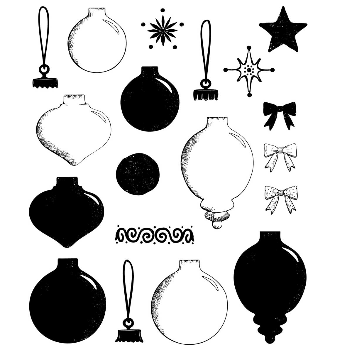 49 & Market / Sizzix Framelits Die & Stamp Set - Baubles [667019] - Image 3