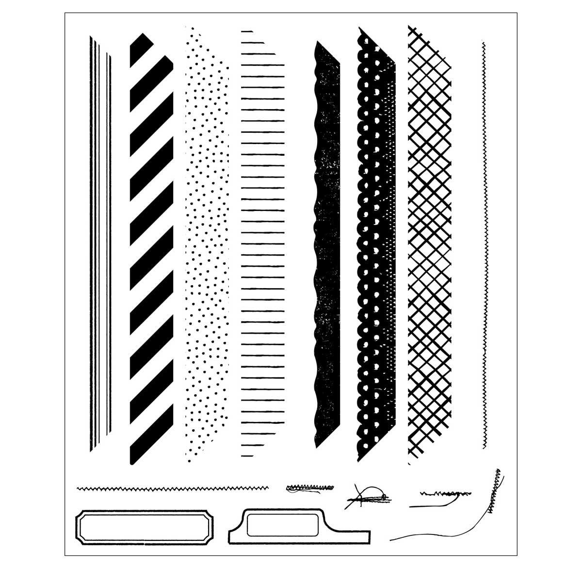 49 & Market / Sizzix Framelits Die & Stamp Set - Build-A-Frame [667056] - Image 2