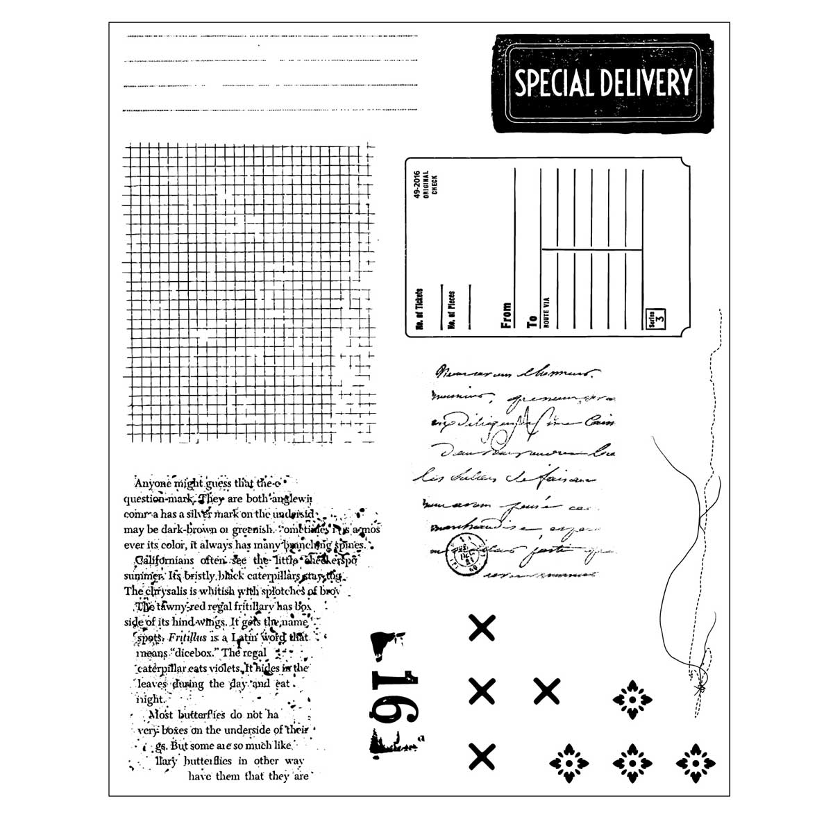 49 & Market / Sizzix Framelits Die & Stamp Set - Creative Combos [667058] - Image 3