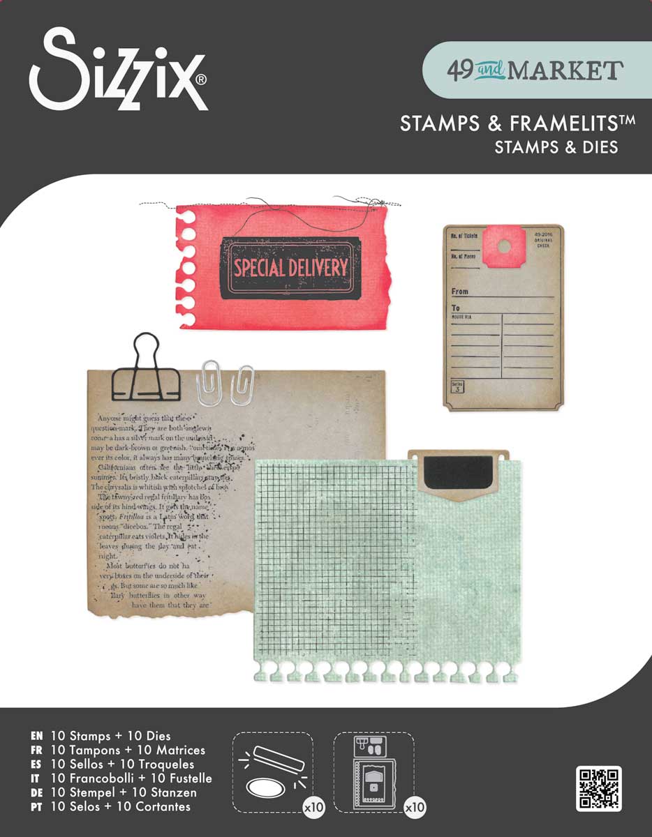 49 & Market / Sizzix Framelits Die & Stamp Set - Creative Combos [667058]
