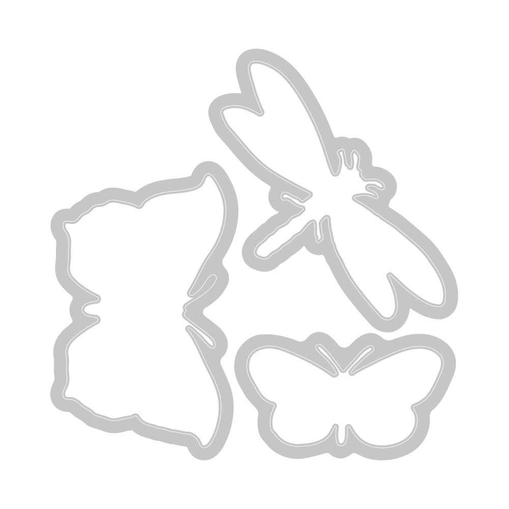 49 & Market / Sizzix Framelits Die & Stamp Set - Engraved Wings [666633] - Image 2