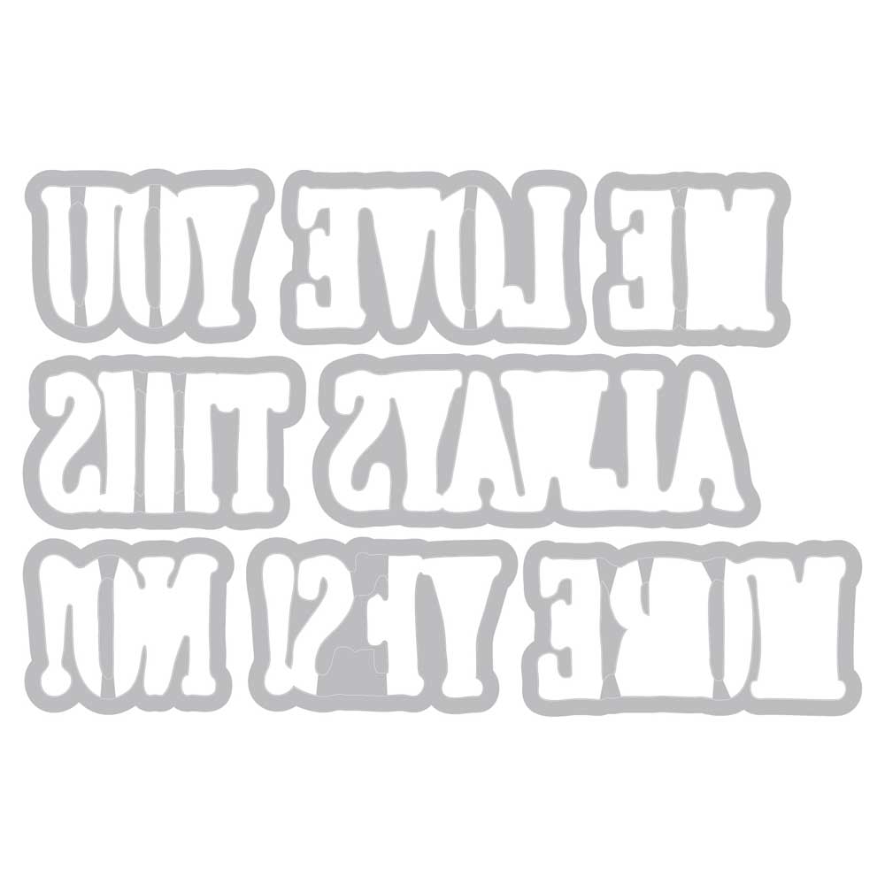 49 & Market / Sizzix Framelits Die & Stamp Set - Fine Line Alpha 01 [666807] - Image 3