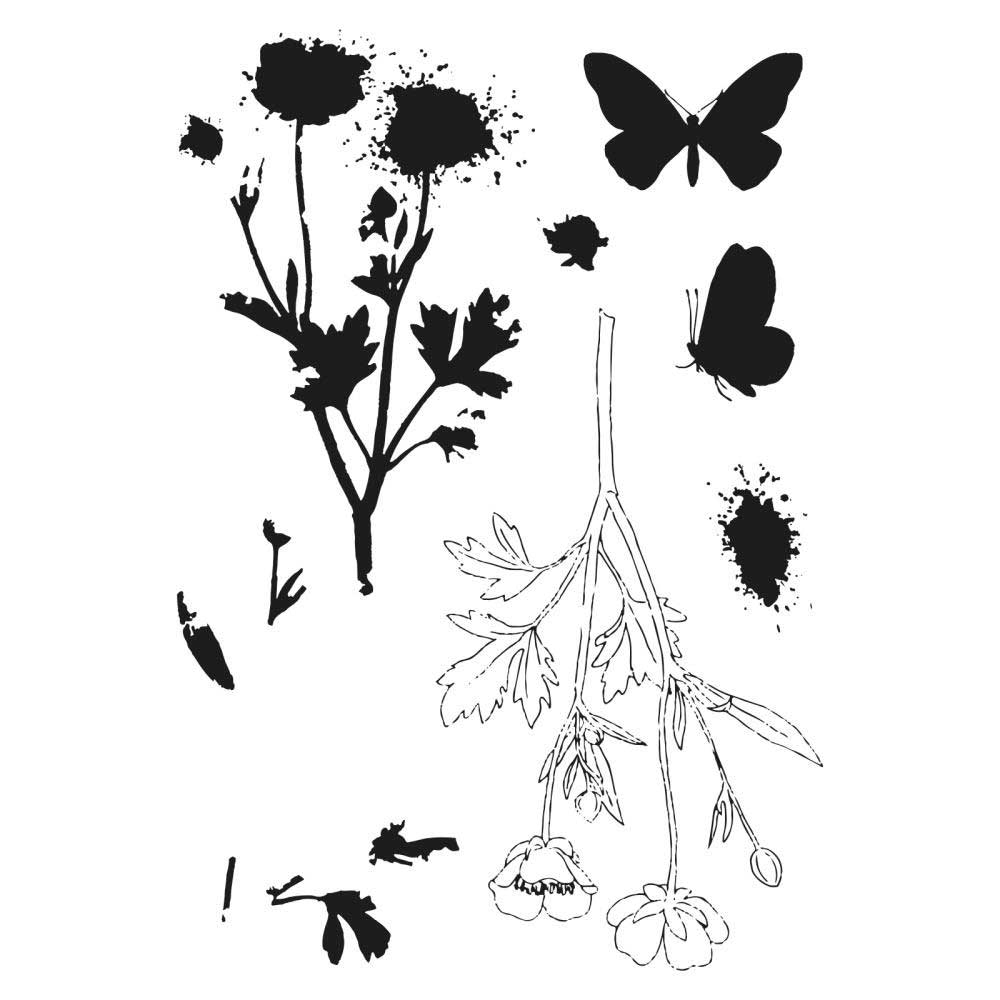49 & Market / Sizzix Framelits Die & Stamp Set - Painted Pencil Botanical [666635] - Image 3