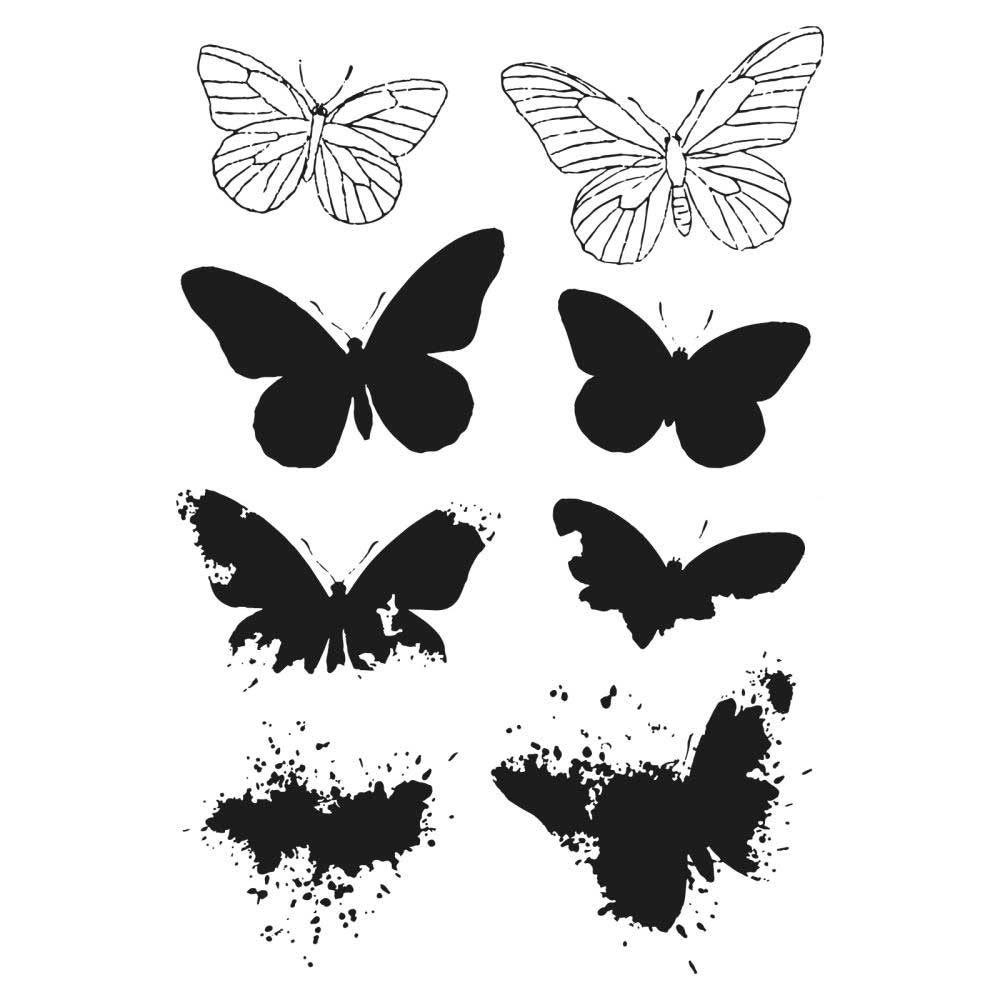 49 & Market / Sizzix Framelits Die & Stamp Set - Painted Pencil Butterflies [666634] - Image 3