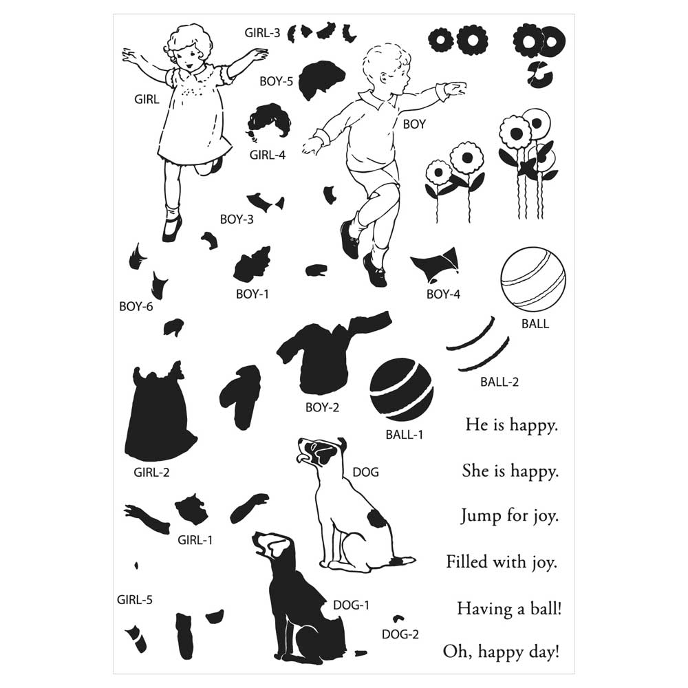 49 & Market / Sizzix Framelits Die & Stamp Set - Play Time [666812] - Image 2