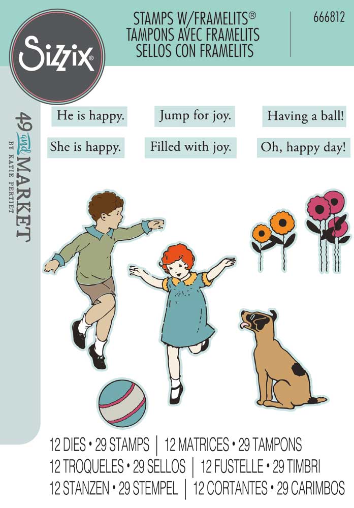 49 & Market / Sizzix Framelits Die & Stamp Set - Play Time [666812]