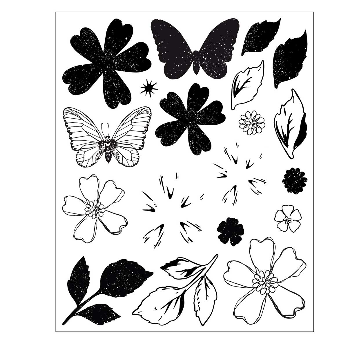 49 & Market / Sizzix Framelits Die & Stamp Set - Sweet Sprigs [667063] - Image 2