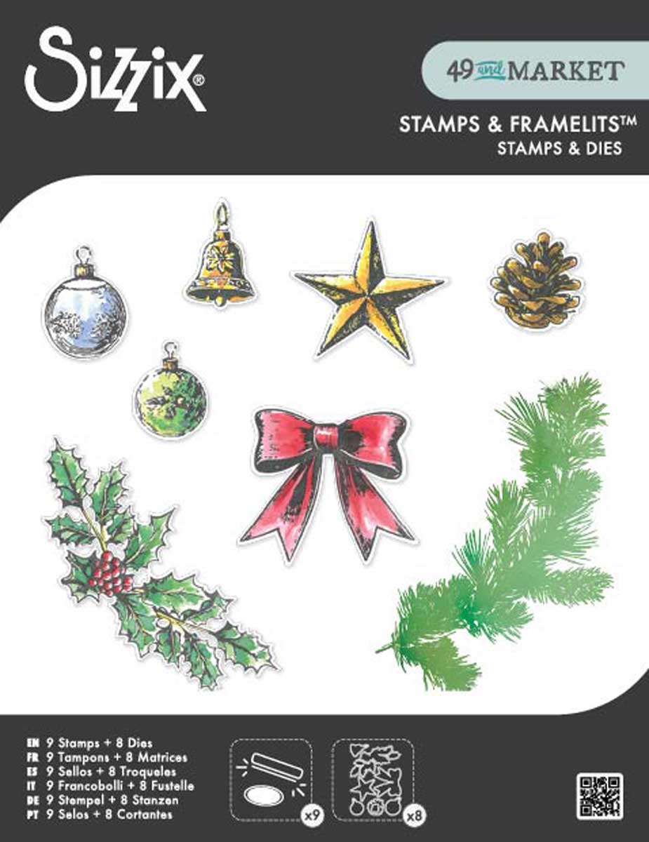 49 & Market / Sizzix Stamps & Framelits - Build A Wreath [667175]