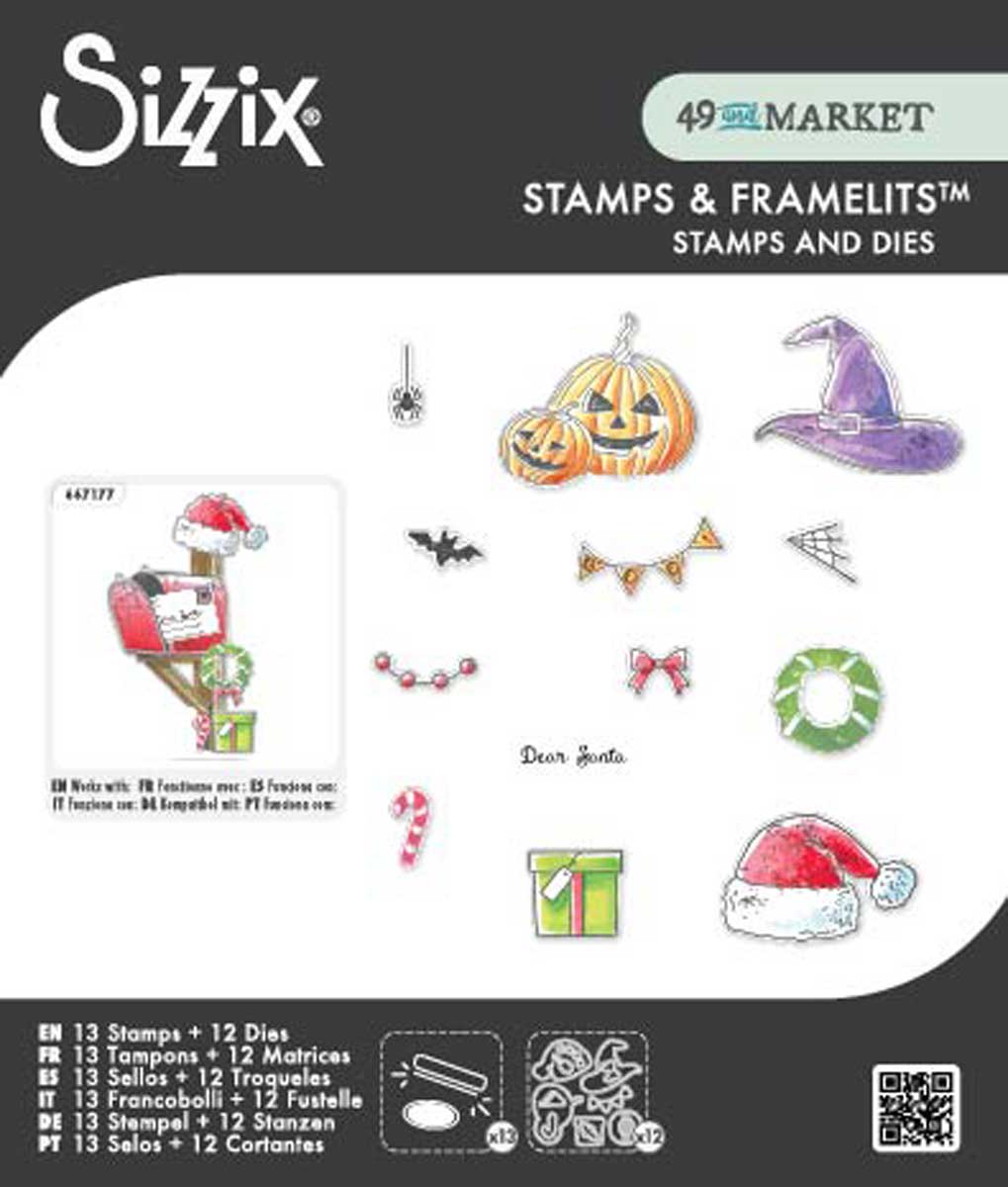 49 & Market / Sizzix Stamps & Framelits - Holiday Drop [667178]