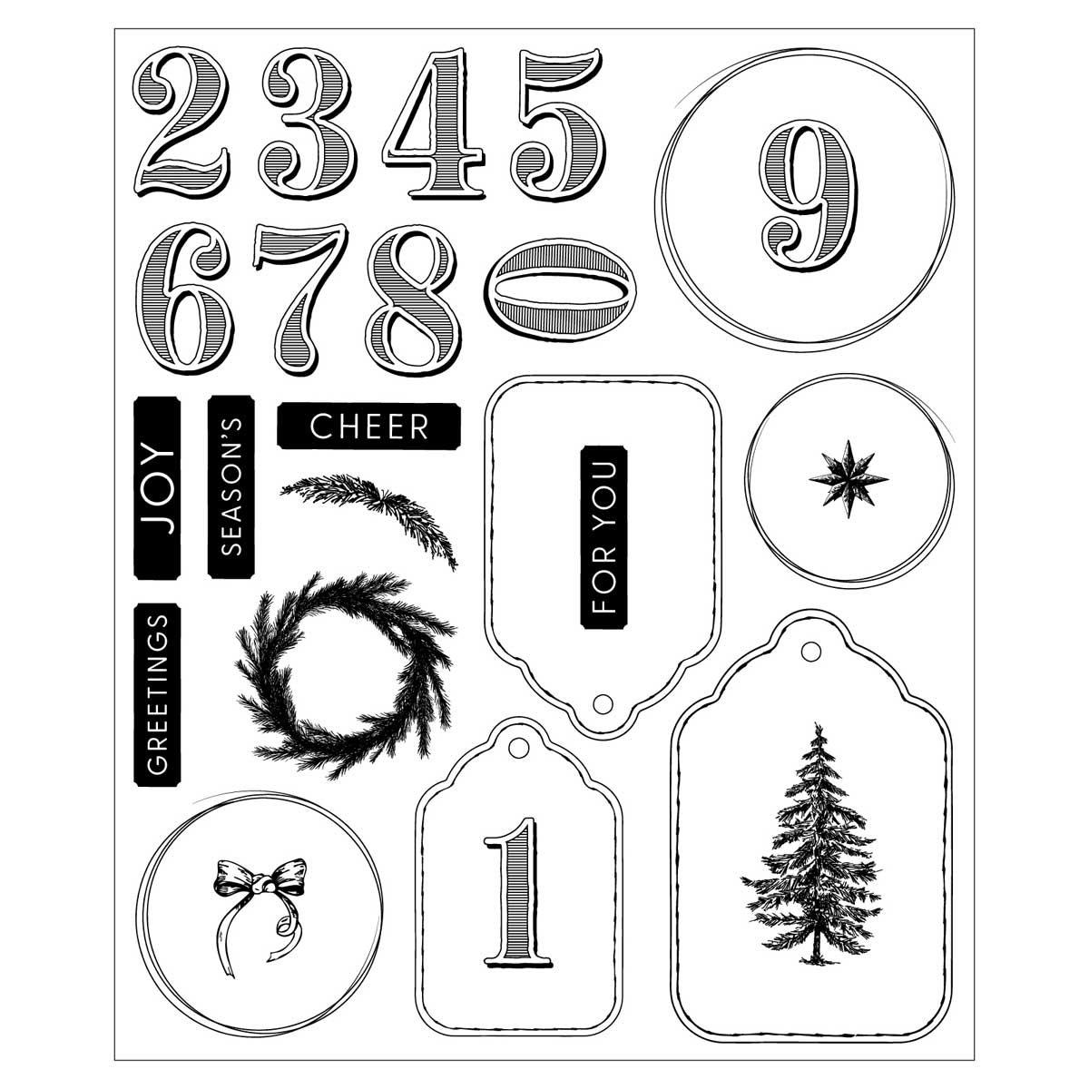 49 & Market / Sizzix Stamps & Framelits - Holiday Tags [667180] - Image 3