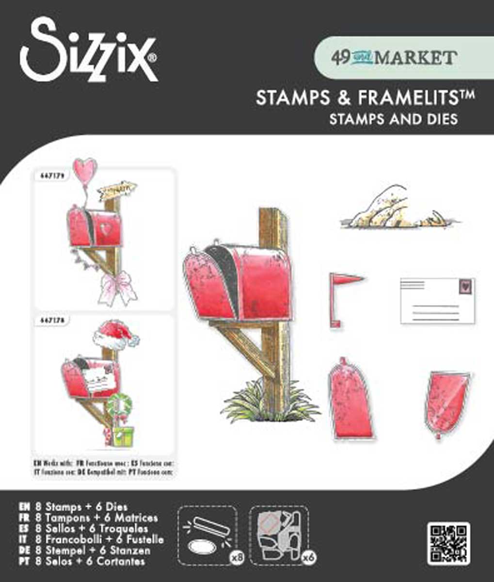 49 & Market / Sizzix Stamps & Framelits - Letter Drop [667177]