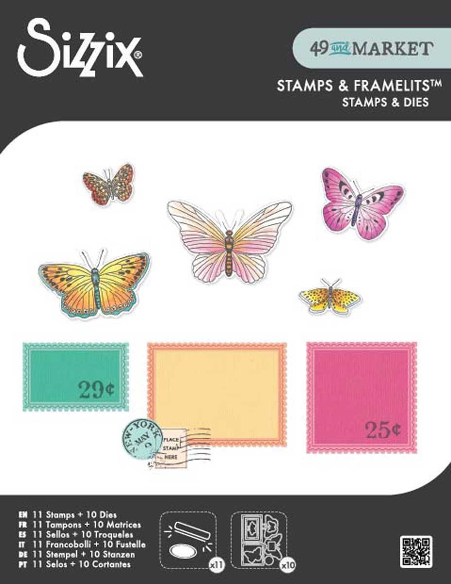 49 & Market / Sizzix Stamps & Framelits - Postage Wings [667182]