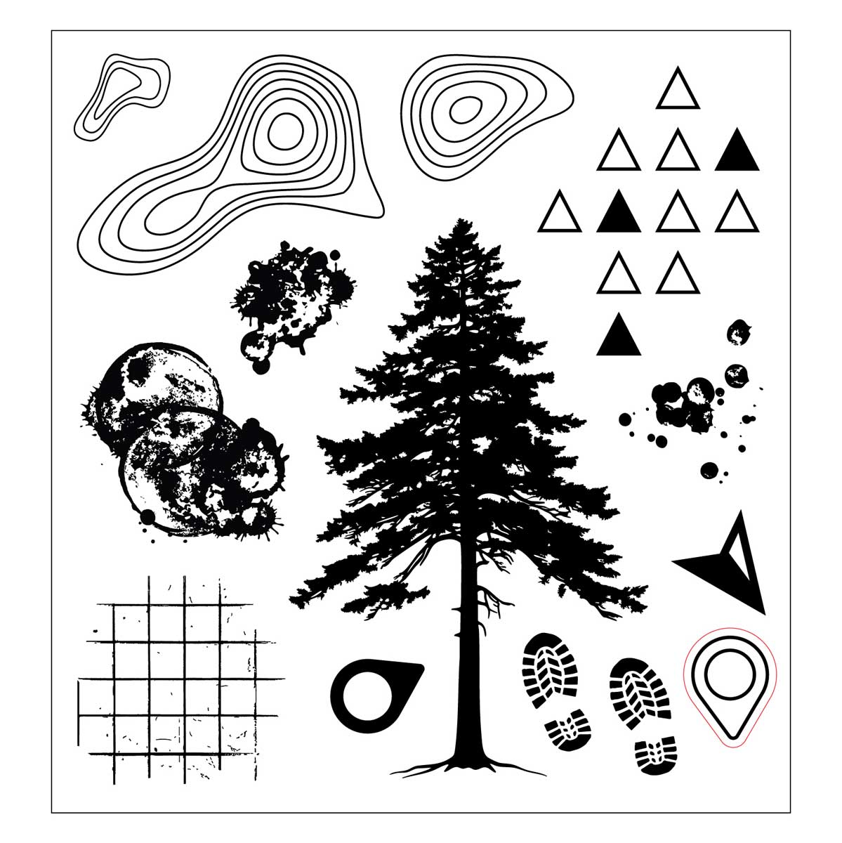 49 & Market / Sizzix Stamps & Stencils - Outdoor Essentials [667185] - Image 4