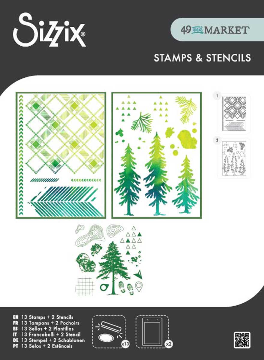 49 & Market / Sizzix Stamps & Stencils - Outdoor Essentials [667185]