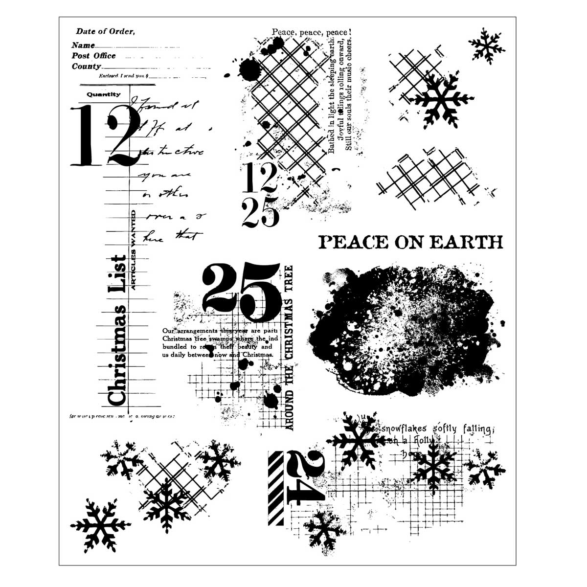 49 & Market / Sizzix Stamps - Holiday Textures [667181] - Image 2