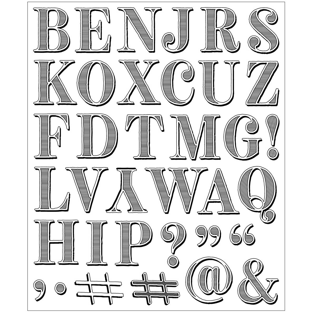 49 & Market / Sizzix Stamps - Linotype [667184] - Image 2