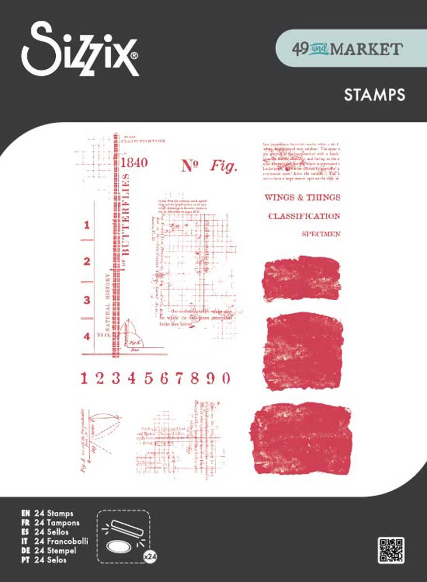 49 & Market / Sizzix Stamps - Wings & Things [667183]