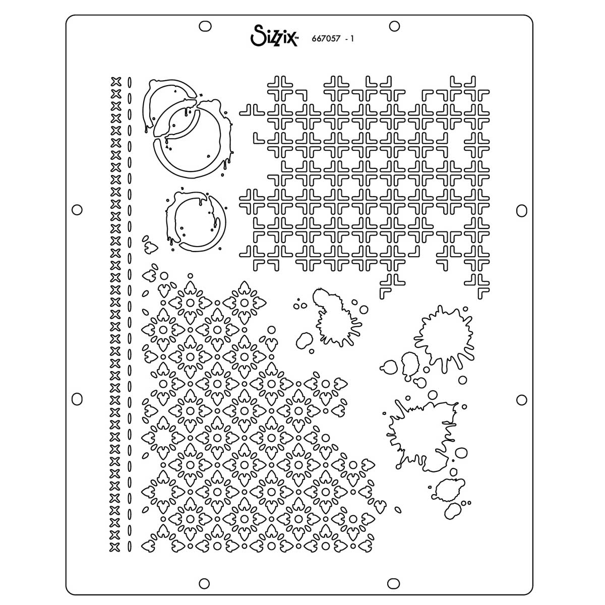 49 & Market / Sizzix Stencil - Artful Layers [667057] - Image 2