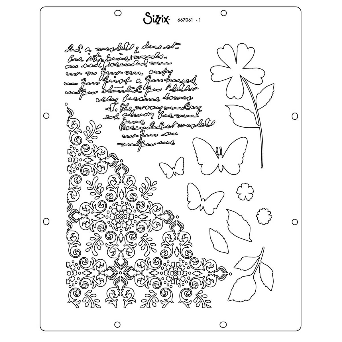 49 & Market / Sizzix Stencil - Petal Play [667061] - Image 2