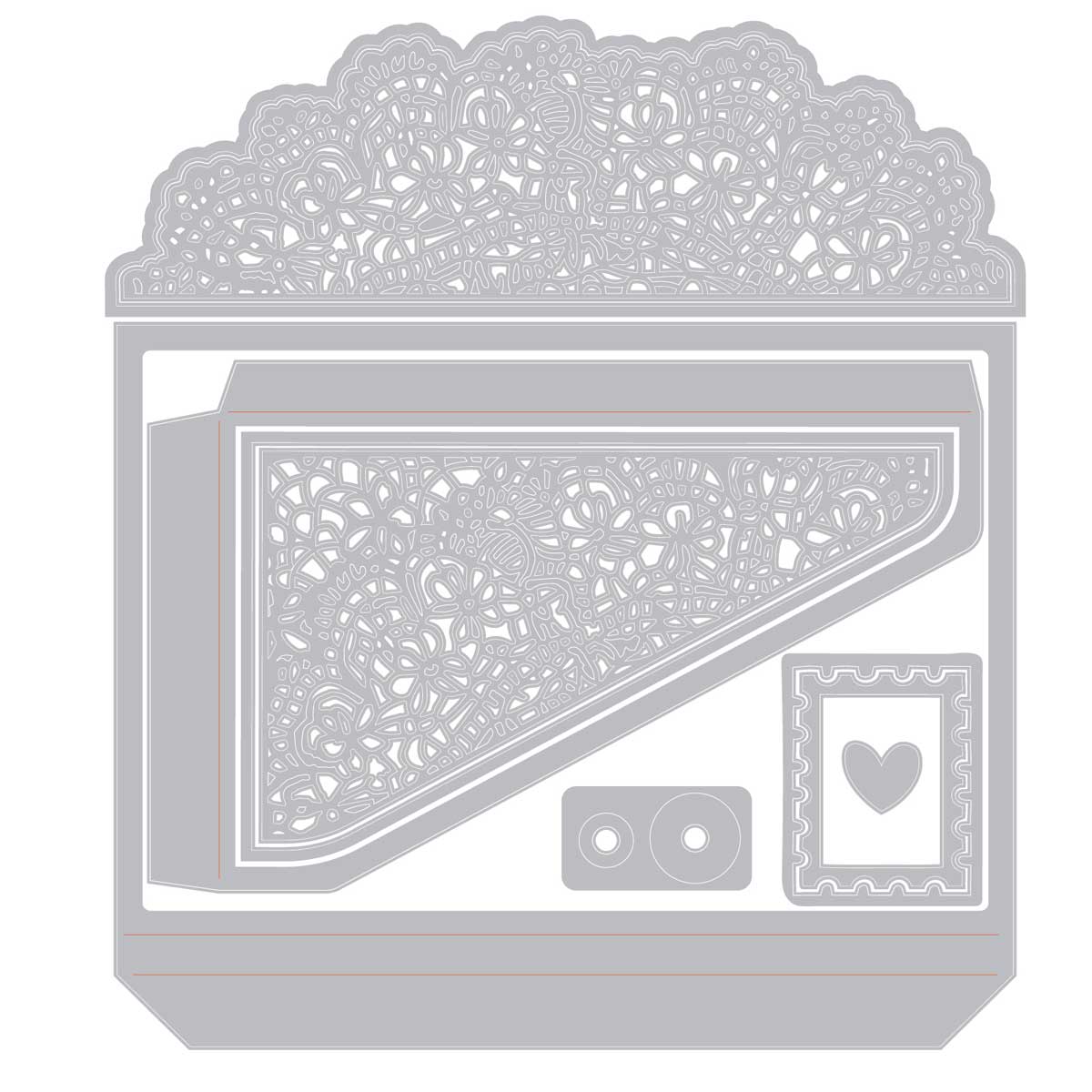 49 & Market / Sizzix Thinlits - Laced Folio [667014] - Image 2