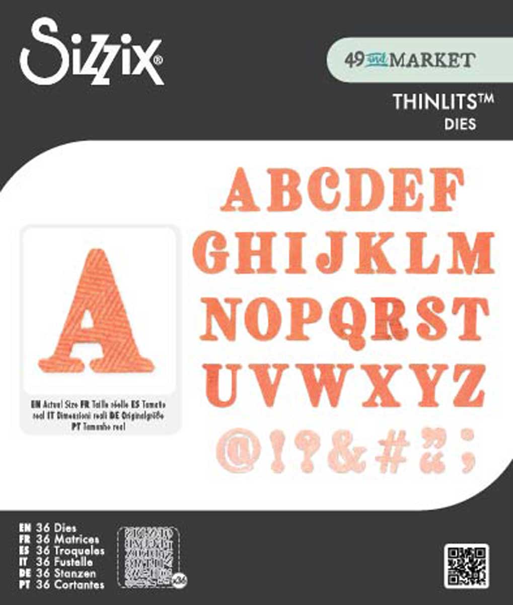 49 & Market / Sizzix Thinlits - Lino Type Revival [667221]