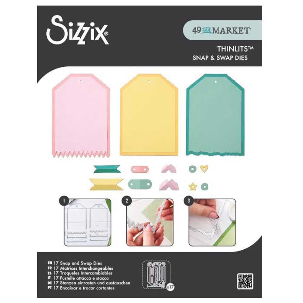 49 & Market / Sizzix Thinlits Snap & Swap Dies - Large Tags [666826]