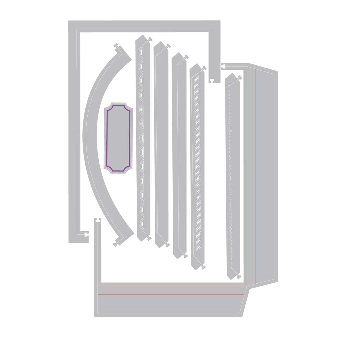49 & Market / Sizzix Thinlits Snap & Swap Dies - Slanted Pocket [667227] - Image 2