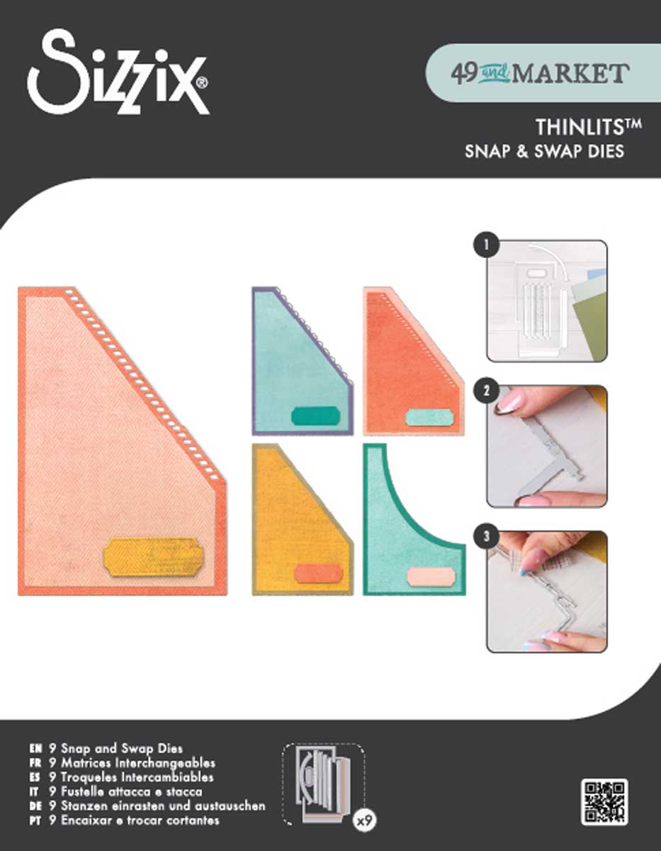 49 & Market / Sizzix Thinlits Snap & Swap Dies - Slanted Pocket [667227]