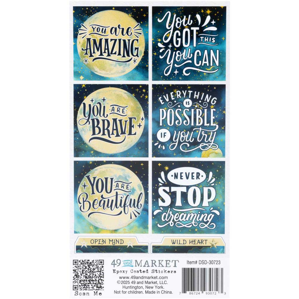 49 & Market Starlight Dreams Collection - Epoxy Coated Stickers [DSD-30723] - Image 2