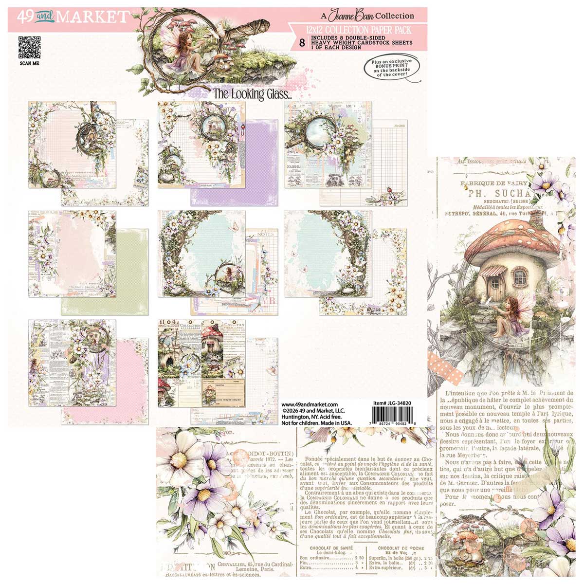49 & Market The Looking Glass Collection - 12" x 12" Collection Paper Pack [JLG-34820] - Image 2