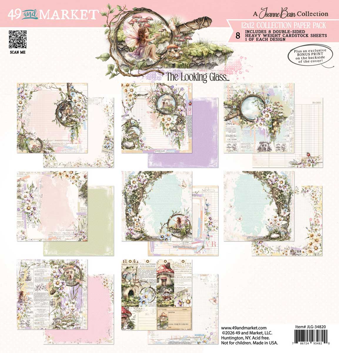 49 & Market The Looking Glass Collection - 12" x 12" Collection Paper Pack [JLG-34820]
