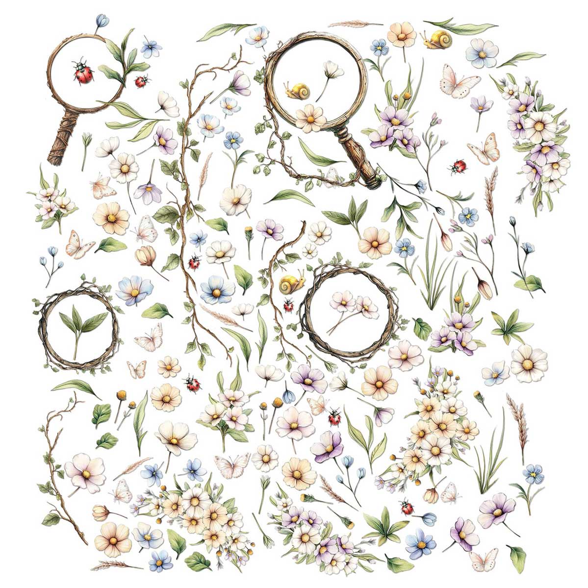 49 & Market The Looking Glass Collection - Laser Cut Wildflowers [JLG-34998] - Image 2