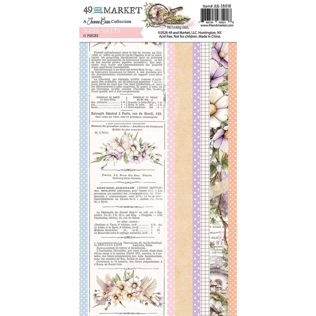 49 & Market The Looking Glass Collection - Washi Sheets [JLG-35018]