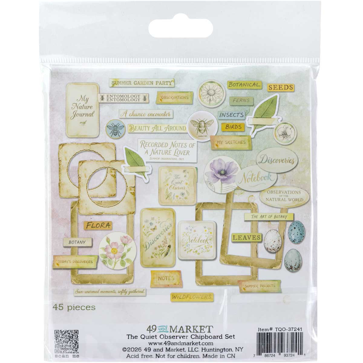 49 & Market The Quiet Observer Collection - Chipboard Set [TQO-37241] - Image 2