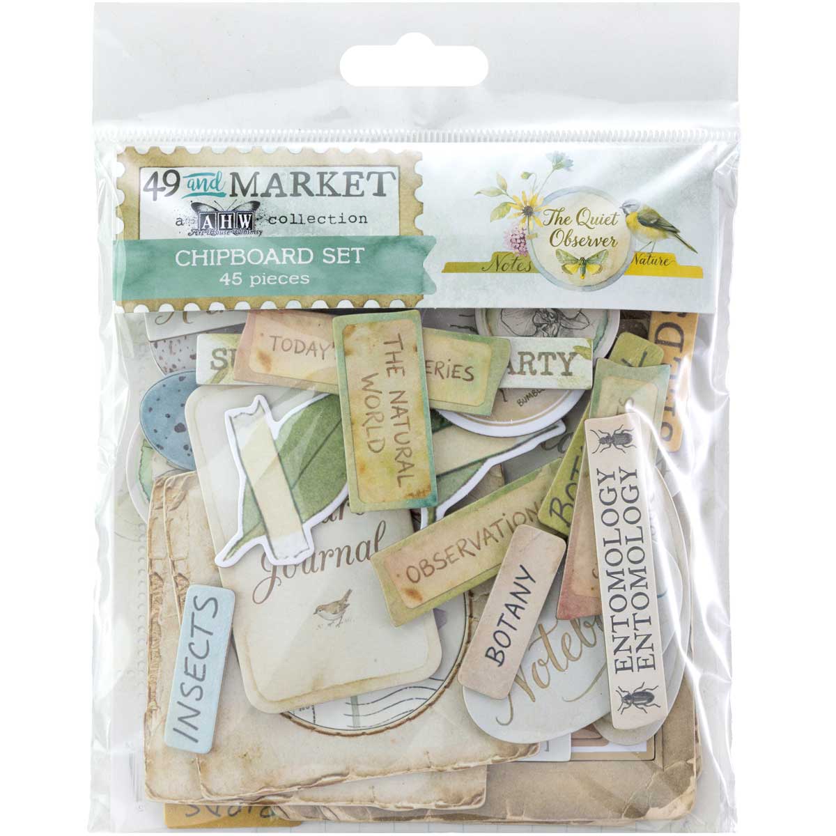49 & Market The Quiet Observer Collection - Chipboard Set [TQO-37241]