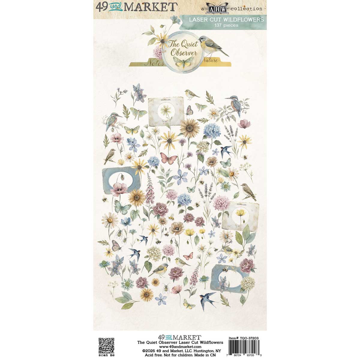 49 & Market The Quiet Observer Collection - Laser Cut Wildflowers [TQO-37203]