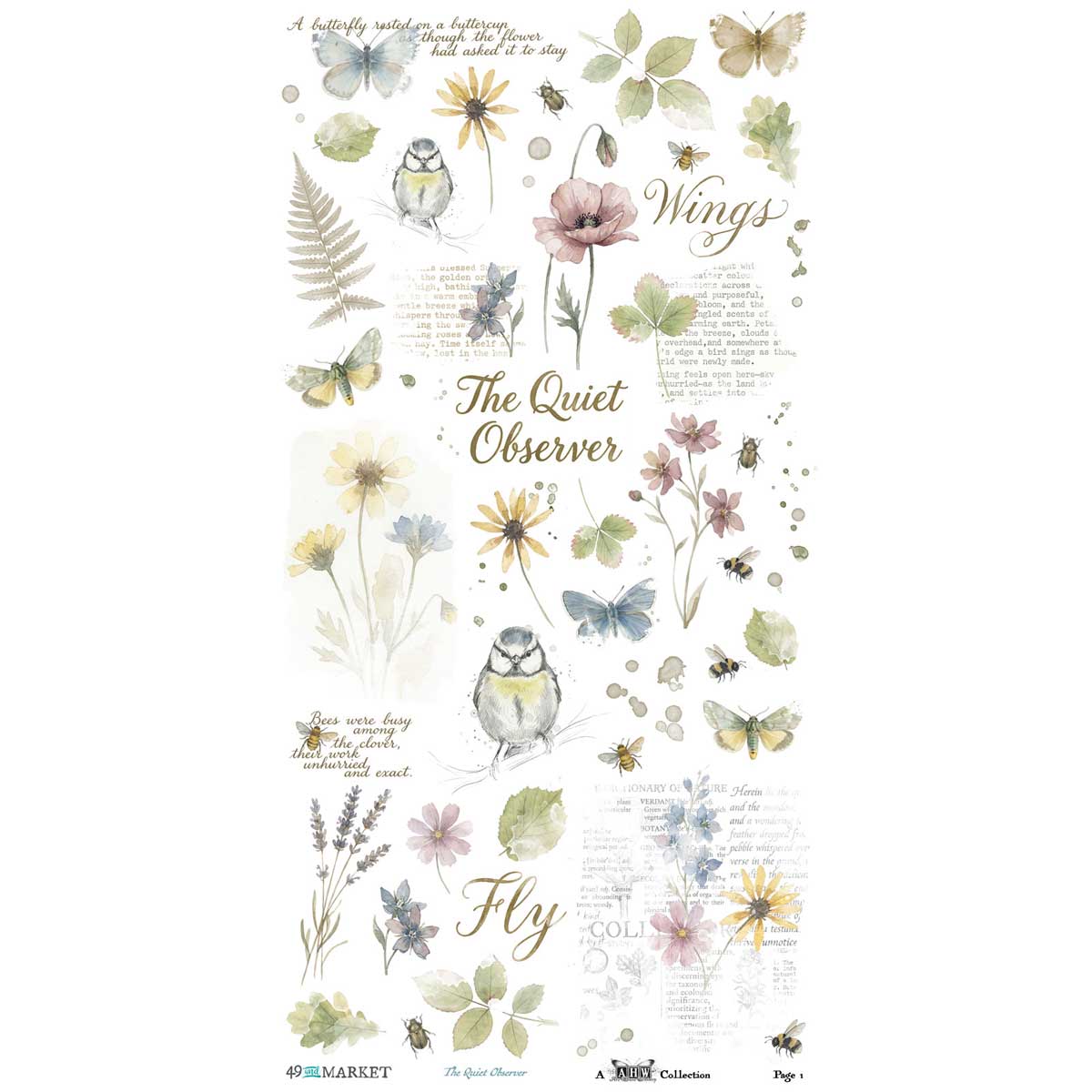 49 & Market The Quiet Observer Collection - Rub On Transfers - Blendable [TQO-37180] - Image 2