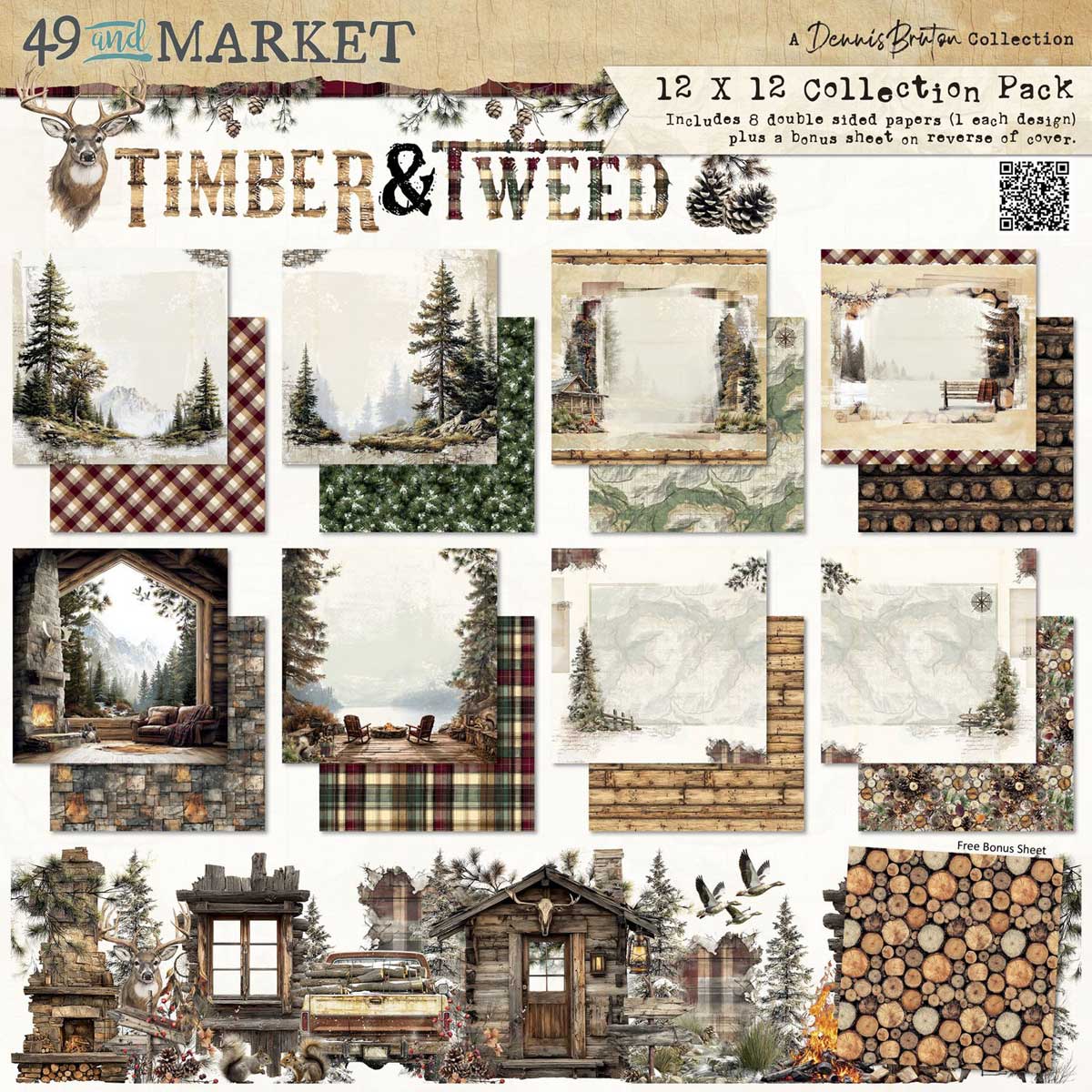 49 & Market Timber & Tweed Collection - 12" x 12" Collection Pack [DTT-34592]