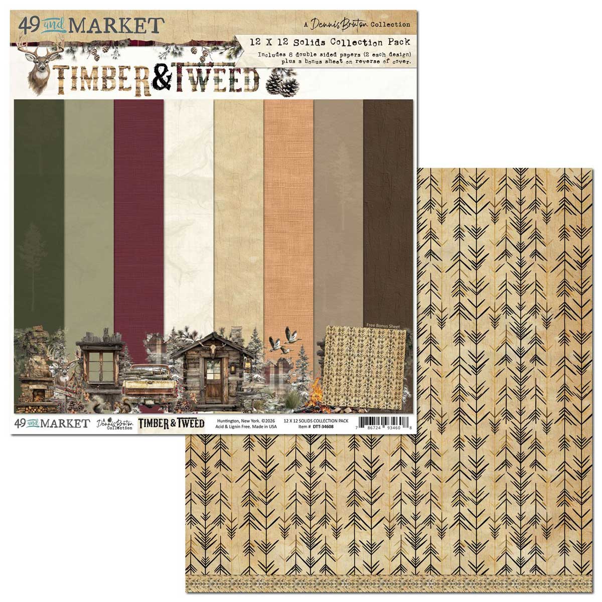 49 & Market Timber & Tweed Collection - 12" x 12" Solids Collection Pack [DTT-34608] - Image 2