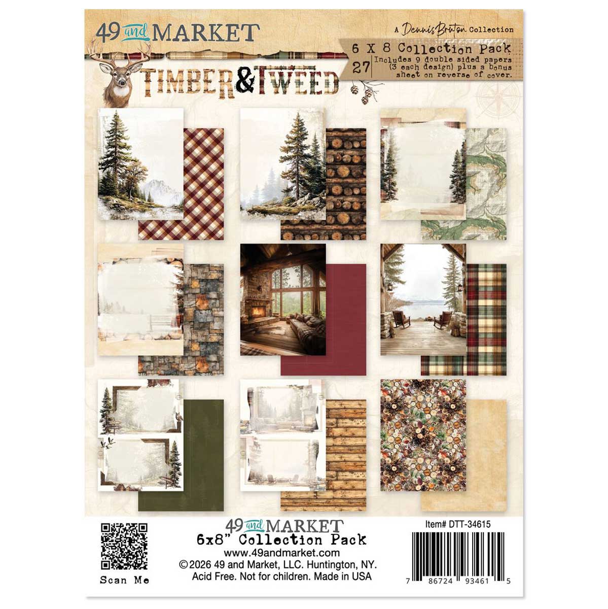 49 & Market Timber & Tweed Collection - 6" x 8" Collection Pack [DTT-34615]