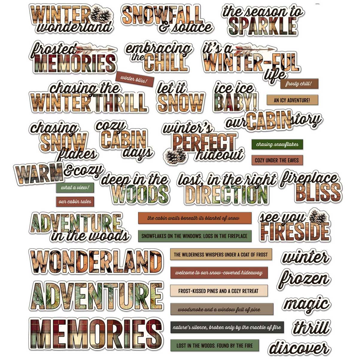 49 & Market Timber & Tweed Collection - Chipboard Sentiments [DTT-34790] - Image 2